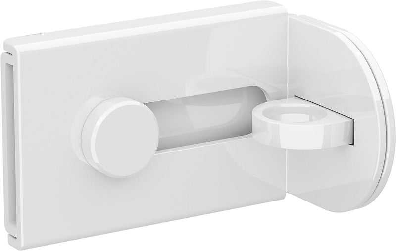 GMSP Sliding Door Lock, 90 Degree Door Hasp Latch Lock, Stainless Steel Security Right Angle Padlock with Screws for Push/Sliding/Barn Doors (1PC, White, Medium) - Image 1